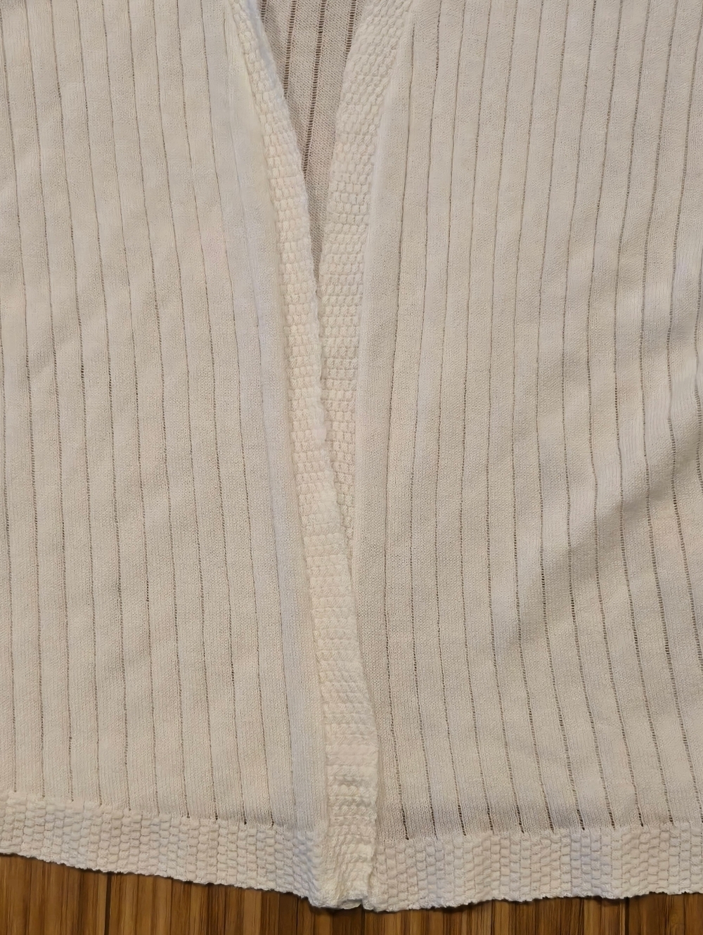 Foxcroft White Ribbed Open-Front Cardigan - Picture 2 of 8